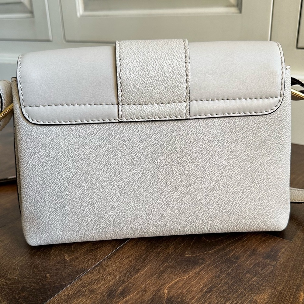 Burberry • Grain Calfskin Small Medley Crossbody • Limestone - Picture 10 of 16